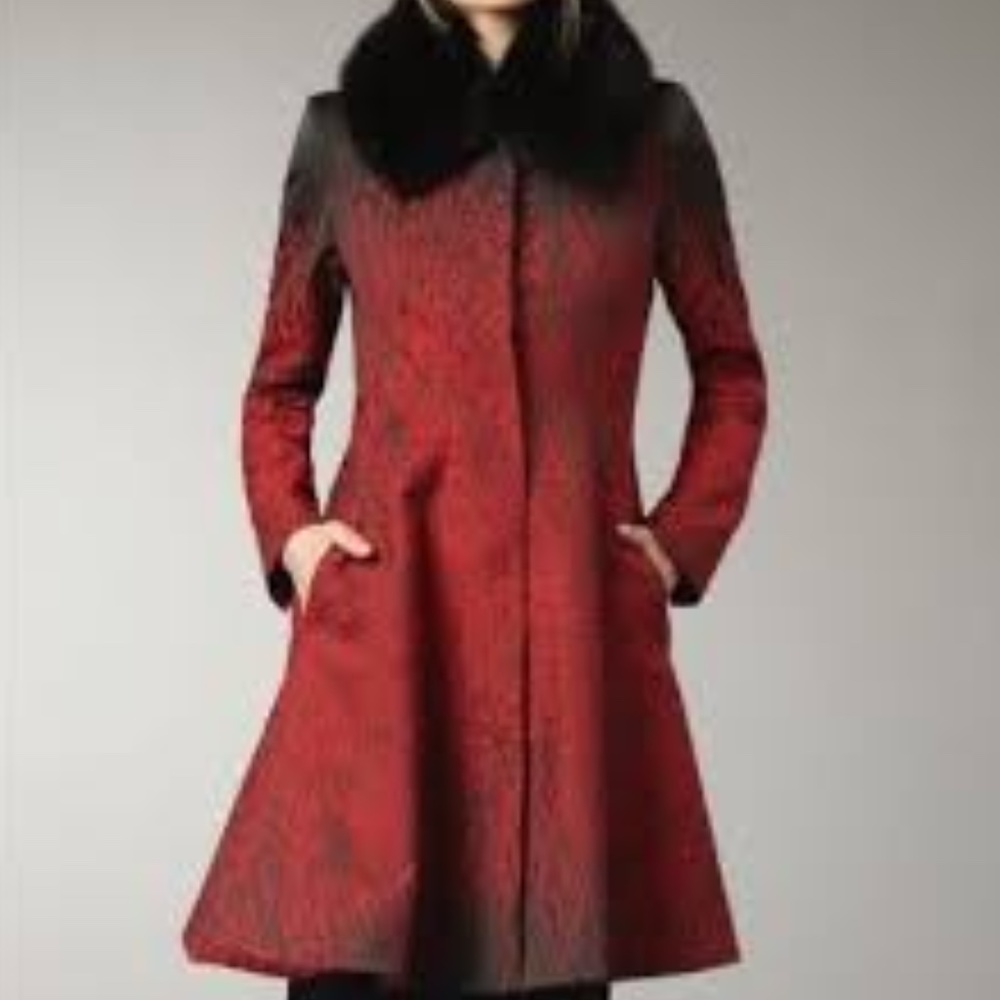 COPY - Alice and Olivia Fox Fur Collar Coat